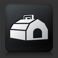 Black Square Button with Dog Carrier