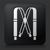 Black Square Button with Straps Icon N2