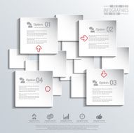 Abstract 3D paper Infographic N27