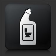 Black Square Button with Cleaning Products