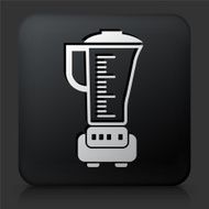 Black Square Button with Blender Icon N2