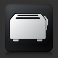 Black Square Button with Toaster Icon