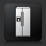 Black Square Button with Refrigerator