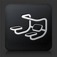 Black Square Button with Workout Icon N2