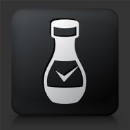 Black Square Button with Bottle
