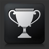 Black Square Button with Trophy N11