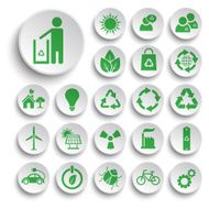 Ecology and recycle icons vector