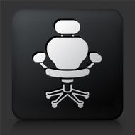 Black Square Button with Office Chair N2