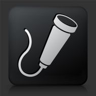 Black Square Button with Fetal Stethoscope