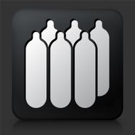 Black Square Button with Gas Containers