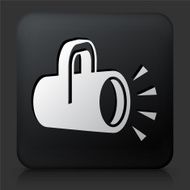 Black Square Button with Lights Icon
