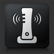Black Square Button with Wi-Fi Game System