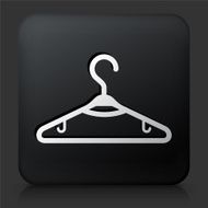 Black Square Button with Dress Hanger N2