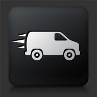 Black Square Button with Van Icon N3