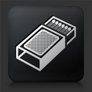 Black Square Button with Matches Icon N2