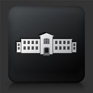 Black Square Button with Building Icon N24