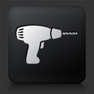 Black Square Button with Drill Icon N4