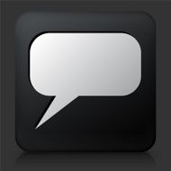 Black Square Button with Chat Bubbles Icon N4
