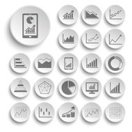 business graph icons vector collection