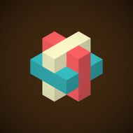 Vector Retro Cube Illustration