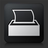 Black Square Button with Tissue Icon