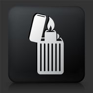 Black Square Button with Lighter Icon