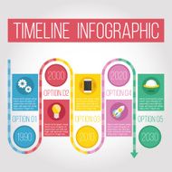 Creative timeline infographic concept