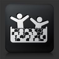 Black Square Button with Children Ball Pool Icon N2