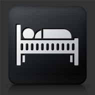 Black Square Button with Sleeping Child N2