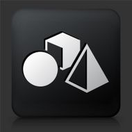 Black Square Button with Measurment Tools Icon N3