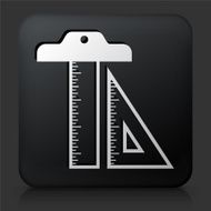 Black Square Button with Measurment Tools Icon N4