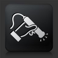 Black Square Button with Medical Scan Icon