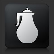 Black Square Button with Pitcher