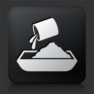 Black Square Button with Cement Icon