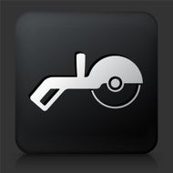 Black Square Button with Saw Tool Icon