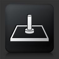 Black Square Button with Construction Icon N4