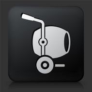 Black Square Button with Cement Icon N3