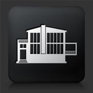 Black Square Button with Building Icon N27