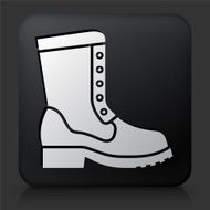 Black Square Button with Boot icon N2