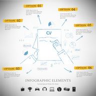 Vector infographic report template N6
