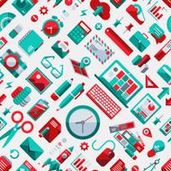 Flat Design Elements Seamless Pattern N6