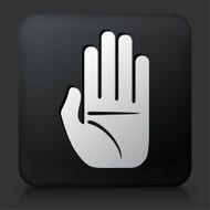 Black Square Button with Palm Reading