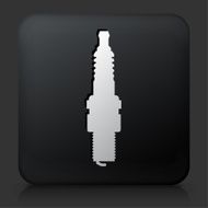 Black Square Button with Plant Tool Icon