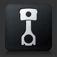 Black Square Button with Plant Tool Icon N2