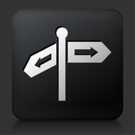 Black Square Button with Direction Arrow Signs N2