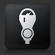 Black Square Button with Parking Meter N2