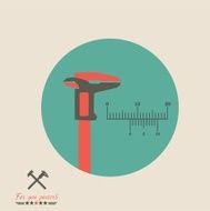 Modern flat banner with vernier and scale