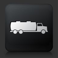 Black Square Button with Gas Truck Icon N2