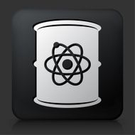 Black Square Button with Atomic Barrel Icon N2