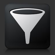 Black Square Button with Funnel Icon N2